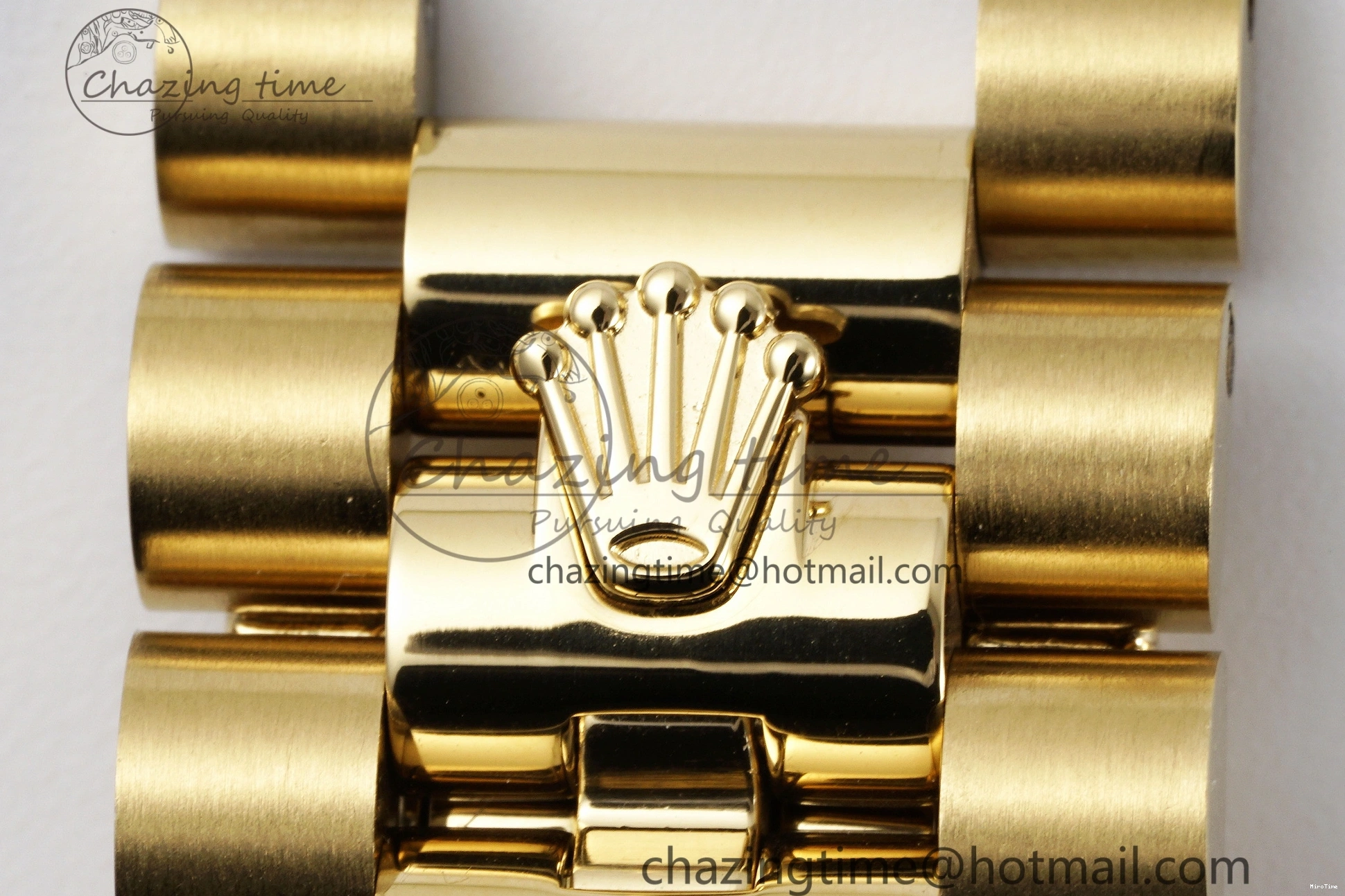 MiroTime 0505 Comfortable DayDate 40 YG JDF Gain Weight 904L Steel YG Dial Roman Markers on President Bracelet A2836 V 1821